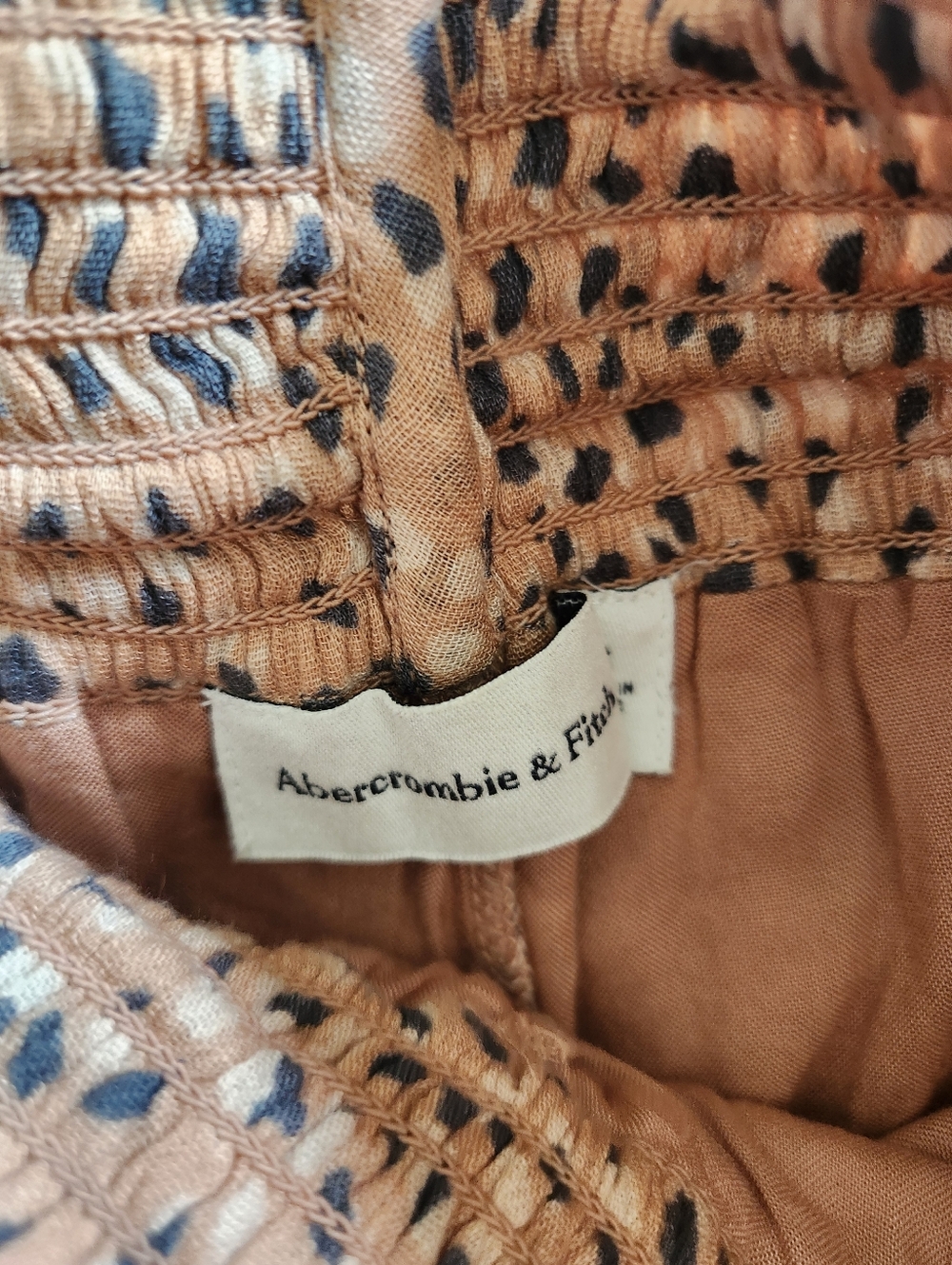 Abercrombie & Fitch Leopard Print Wide Leg Pants - Picture 7 of 9